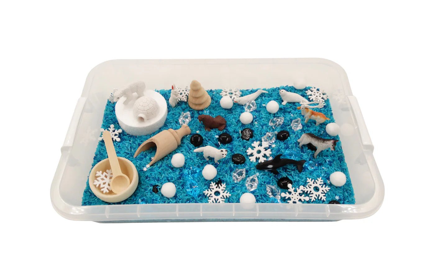 PlaySo - Sensory Play Tray - winter speelrijst - PlaySo - Playlaan