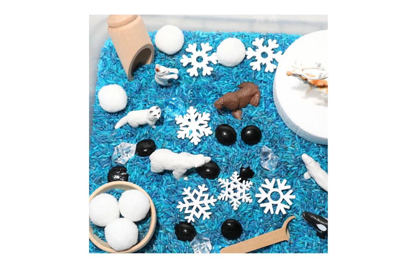 PlaySo - Sensory Play Tray - winter speelrijst - PlaySo - Playlaan