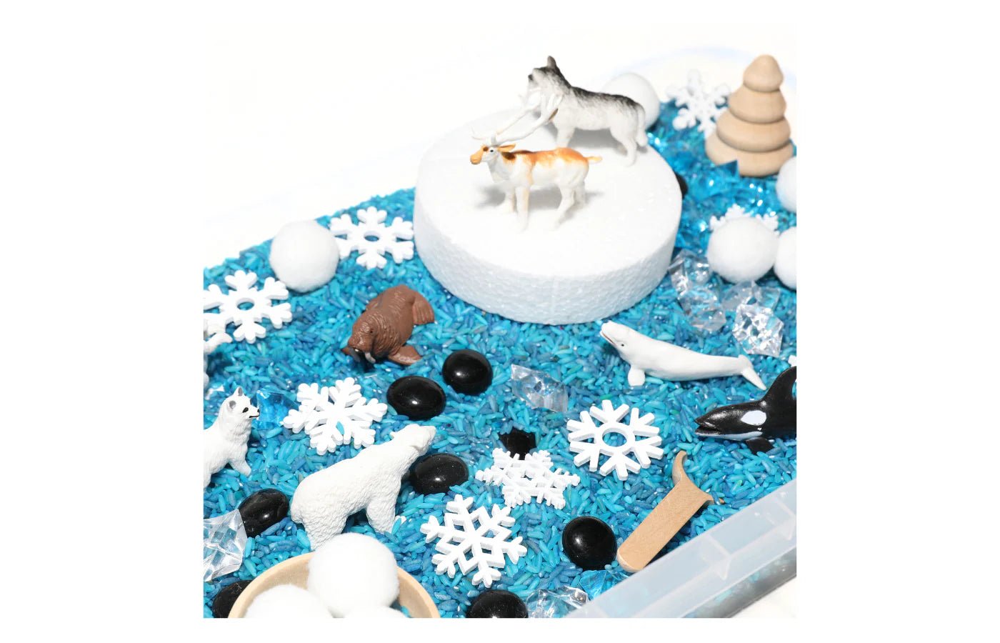 PlaySo - Sensory Play Tray - winter speelrijst - PlaySo - Playlaan