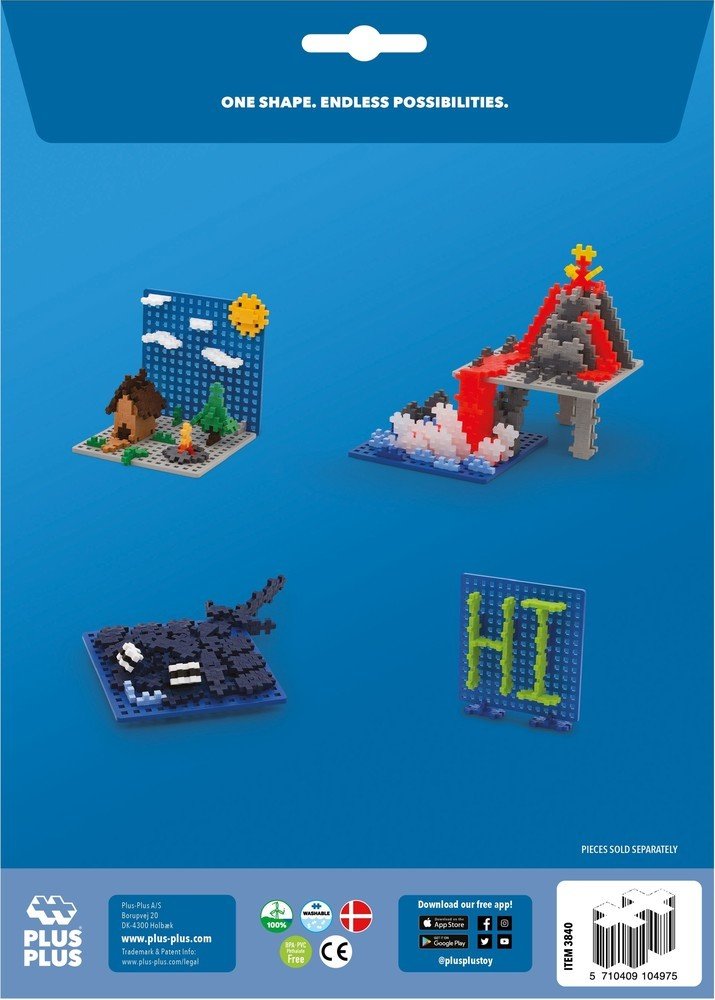 Plus - Plus - Plus - Plus Bouwplaat blauw/grijs 2 stuks - Playlaan
