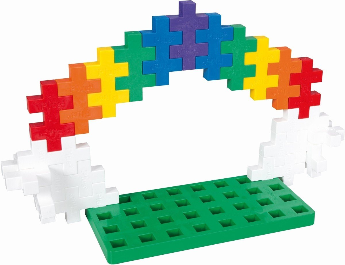 Plus - Plus - Plus - Plus Bouwplaat groen/wit BIG 2 stuks - Playlaan