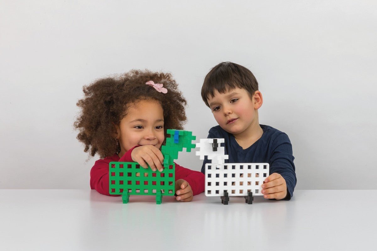 Plus - Plus - Plus - Plus Bouwplaat groen/wit BIG 2 stuks - Playlaan