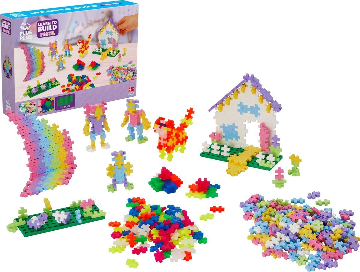 Plus - Plus - Plus - Plus Learn to Build pastel 600 stuks - Playlaan