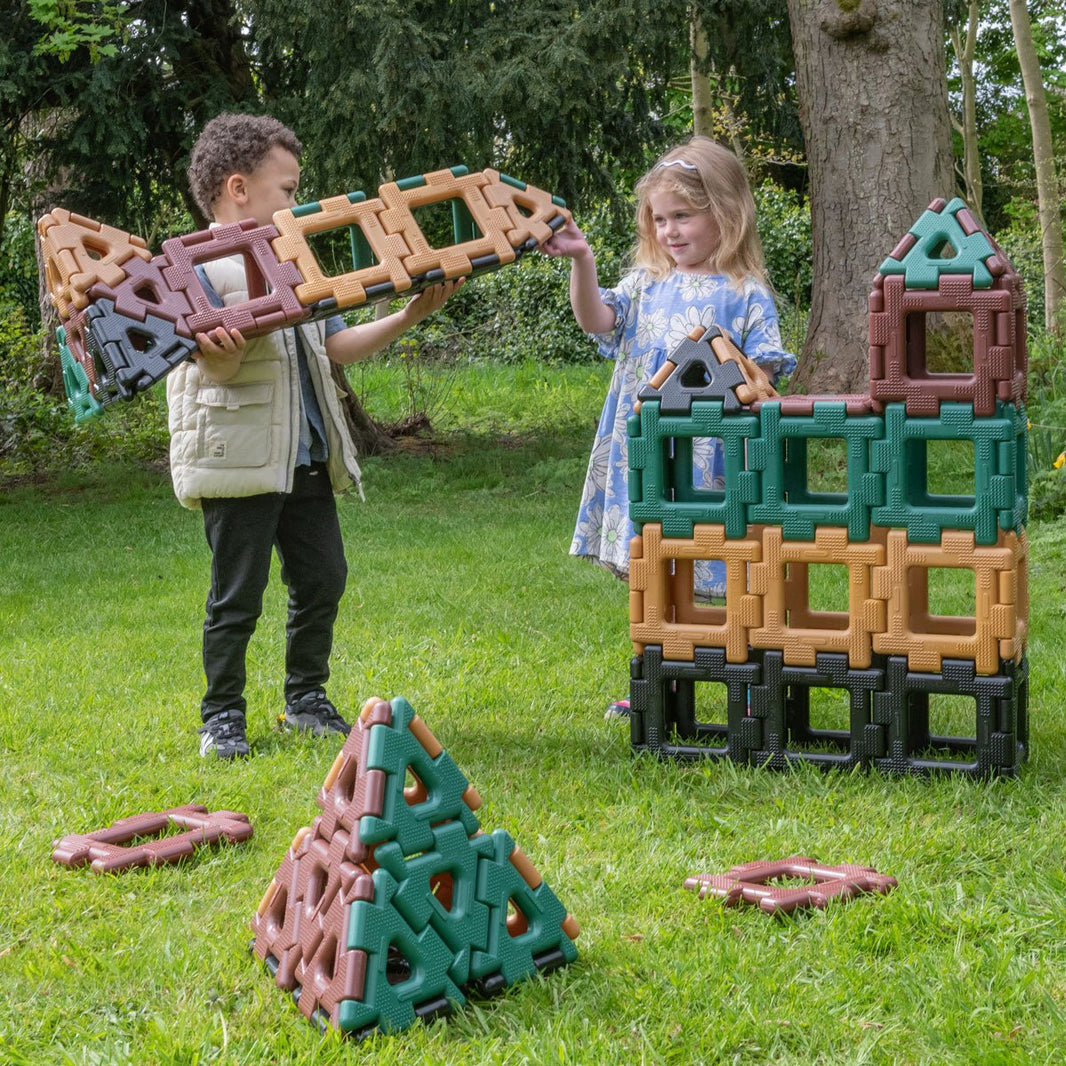 Polydron - Polydron - Giant Polydron Class Set Natural Colours (met braille) - Playlaan