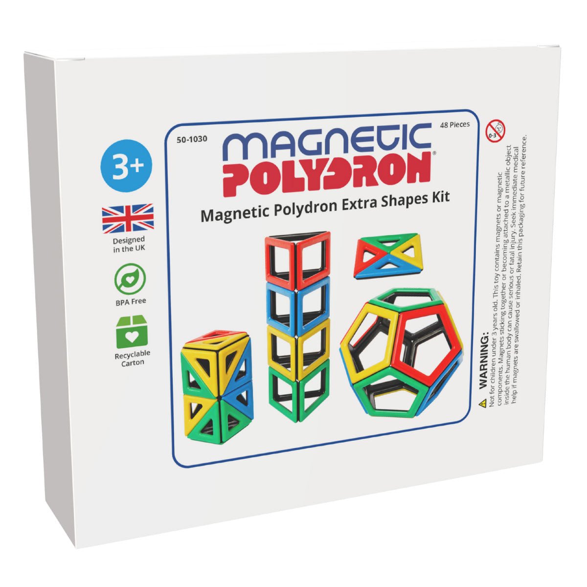 Polydron - Polydron - Magnetische uitbreidingsset - Extra vormen (48st) - Playlaan