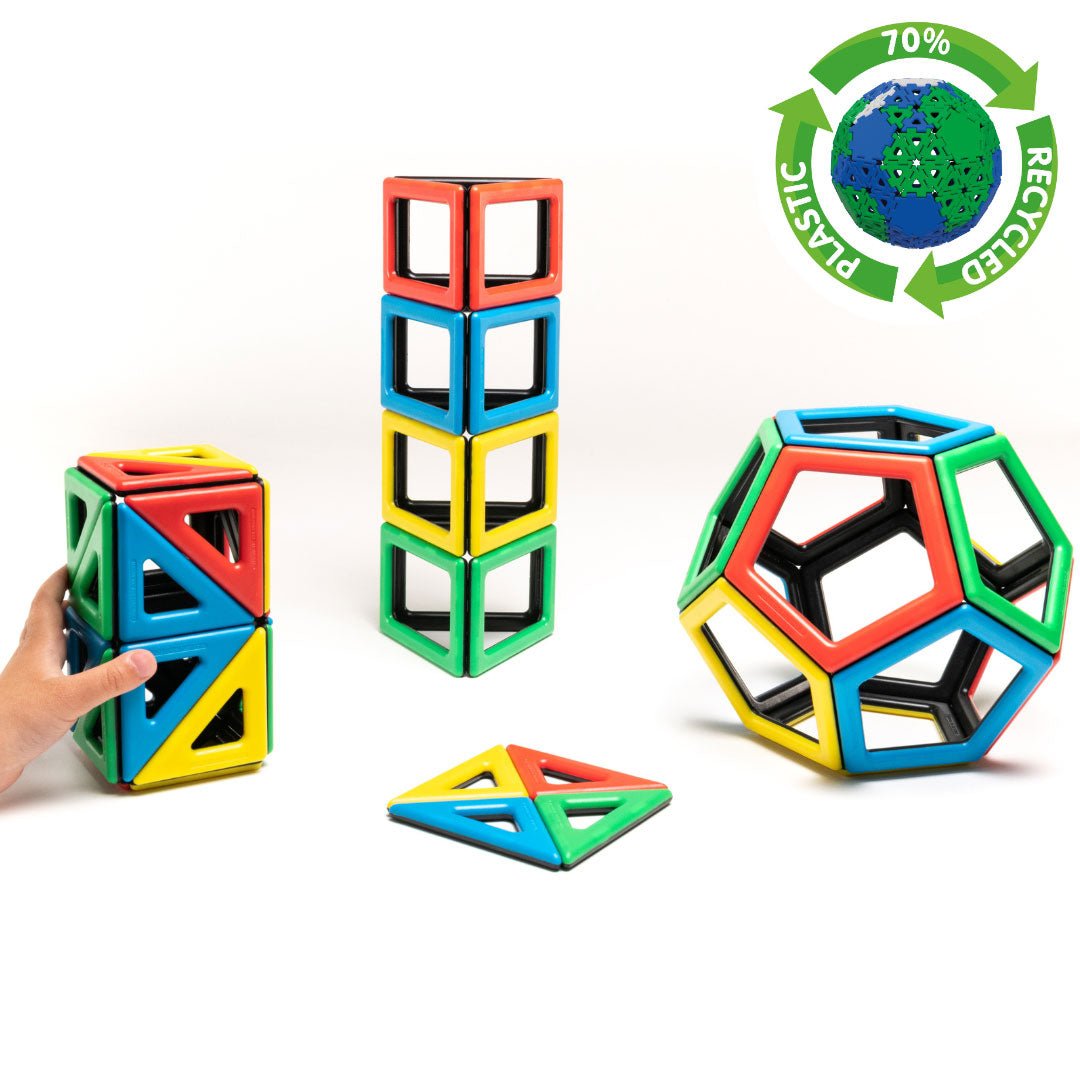Polydron - Polydron - Magnetische uitbreidingsset - Extra vormen (48st) - Playlaan