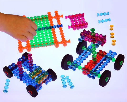 Popular Playthings - Transparante Playstix bouwset - Playlaan