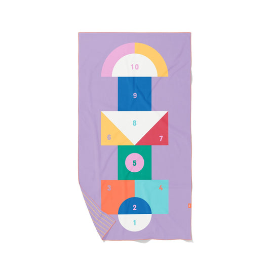 Quut - Quut - Strandlaken Speelhanddoek L (180 x 100cm) - Hinkelspel - Playlaan