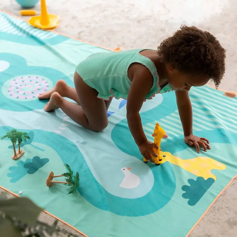 Quut - Quut - Strandlaken Speelhanddoek L (180 x 100cm) - Safari - Playlaan