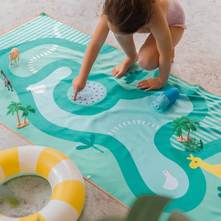 Quut - Quut - Strandlaken Speelhanddoek L (180 x 100cm) - Safari - Playlaan