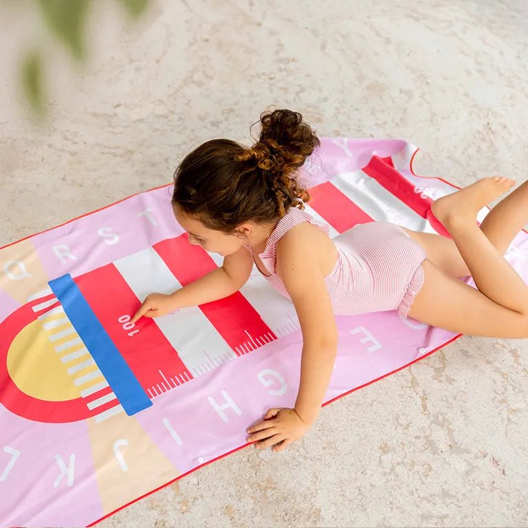 Quut - Quut - Strandlaken Speelhanddoek L (180 x 100cm) - Vuurtoren - Playlaan