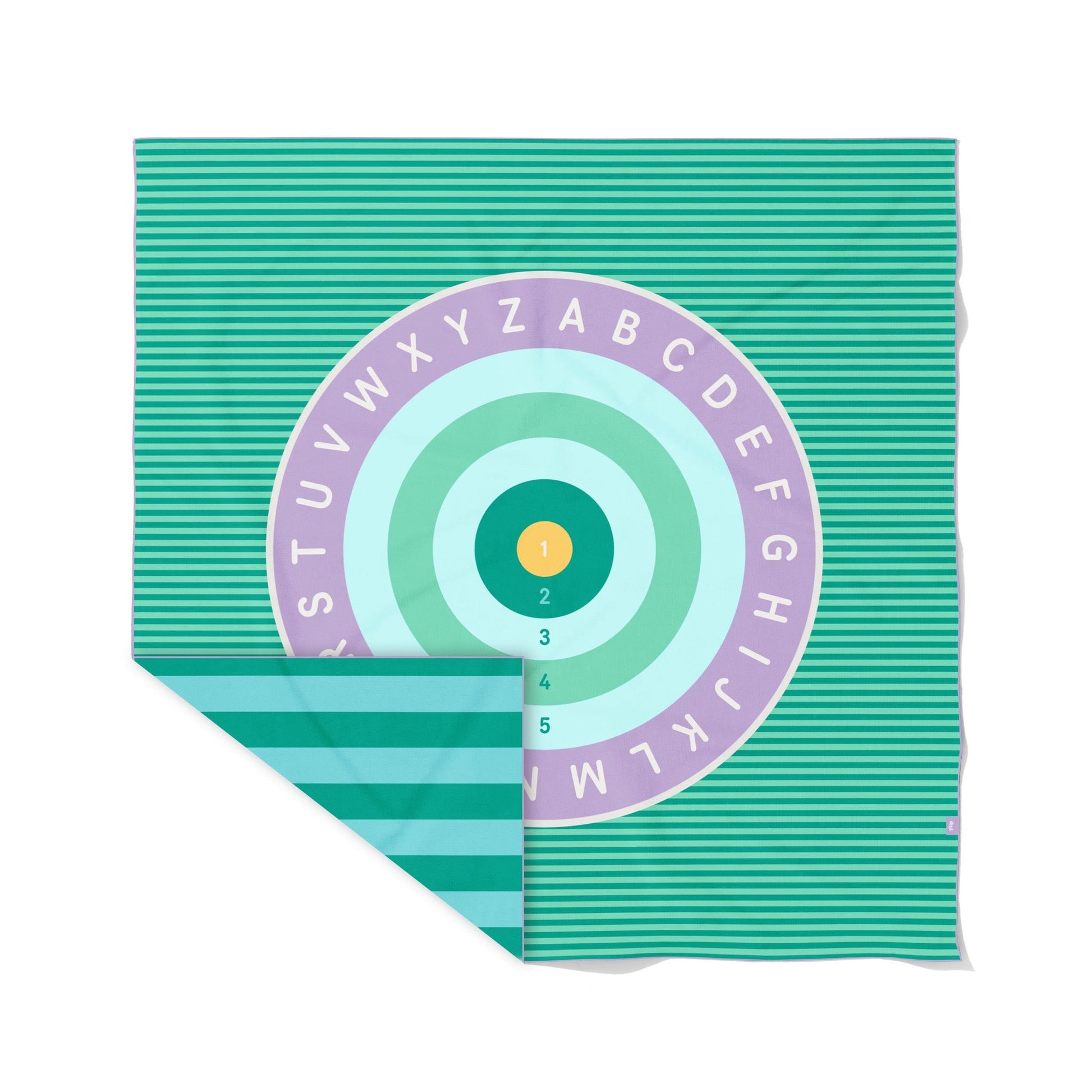 Quut - Quut - Strandlaken Speelhanddoekl XL (180 x 180cm) - Alfabet Bullseye - Playlaan