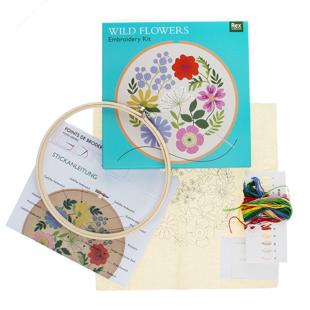 Rex London - Embroidery kit - Wild Flowers - Playlaan