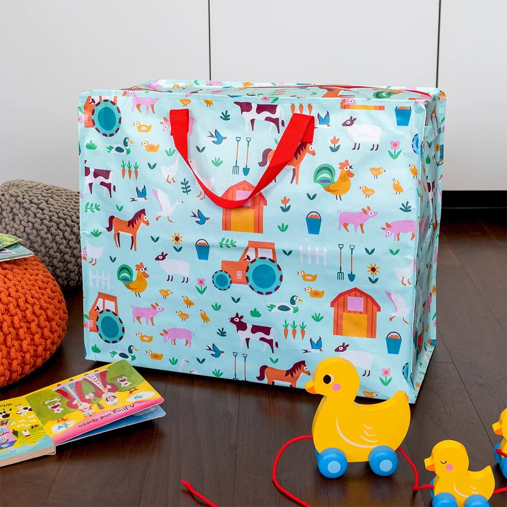 Rex London - Rex London - Jumbo storage bag - Farmyard - Playlaan