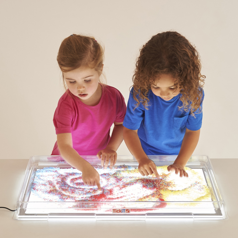 Tickit - A2 lichtpaneel met transparante speeltray voor sensorisch spel