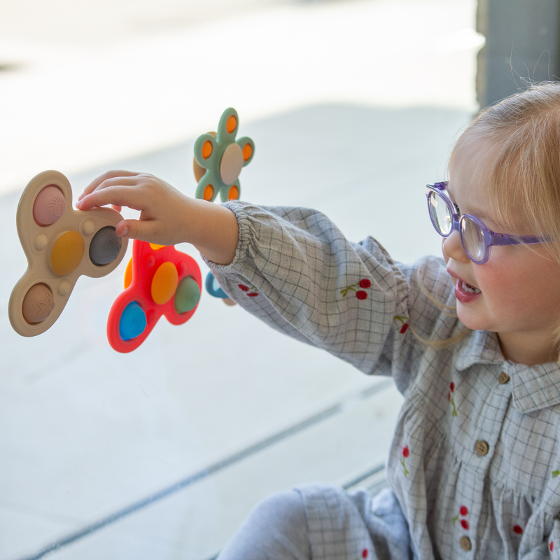 Tickit - Silisoft Jumbo Sensorische Spinner – Aardetinten