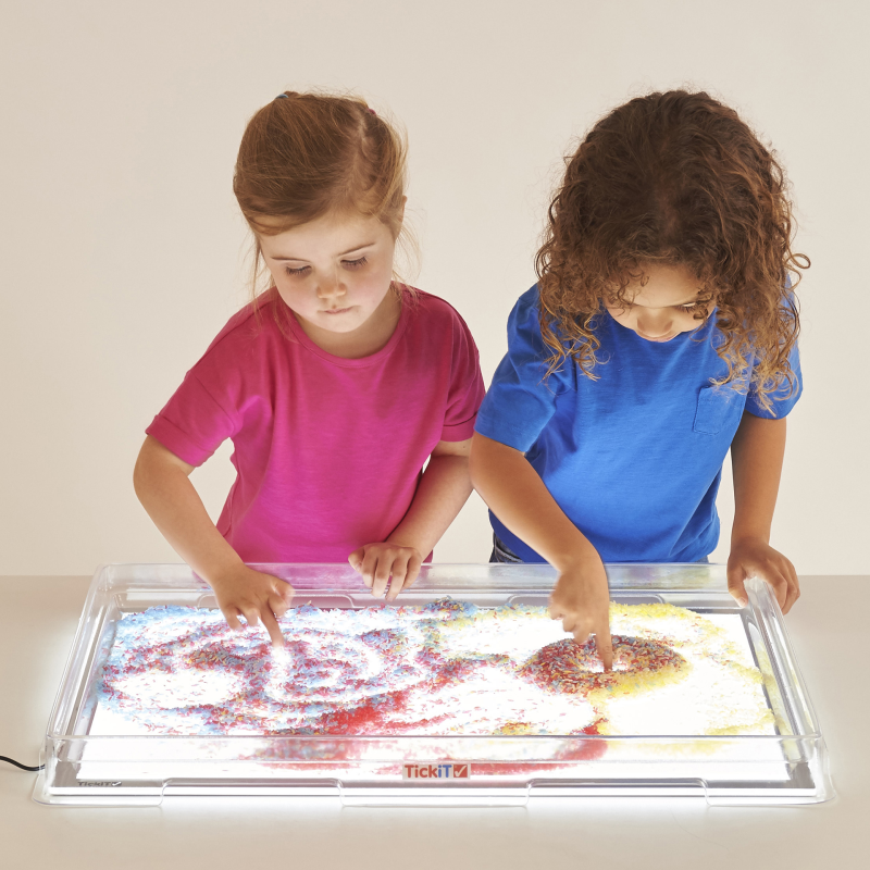 Tickit - A2 lichtpaneel met transparante speeltray voor sensorisch spel