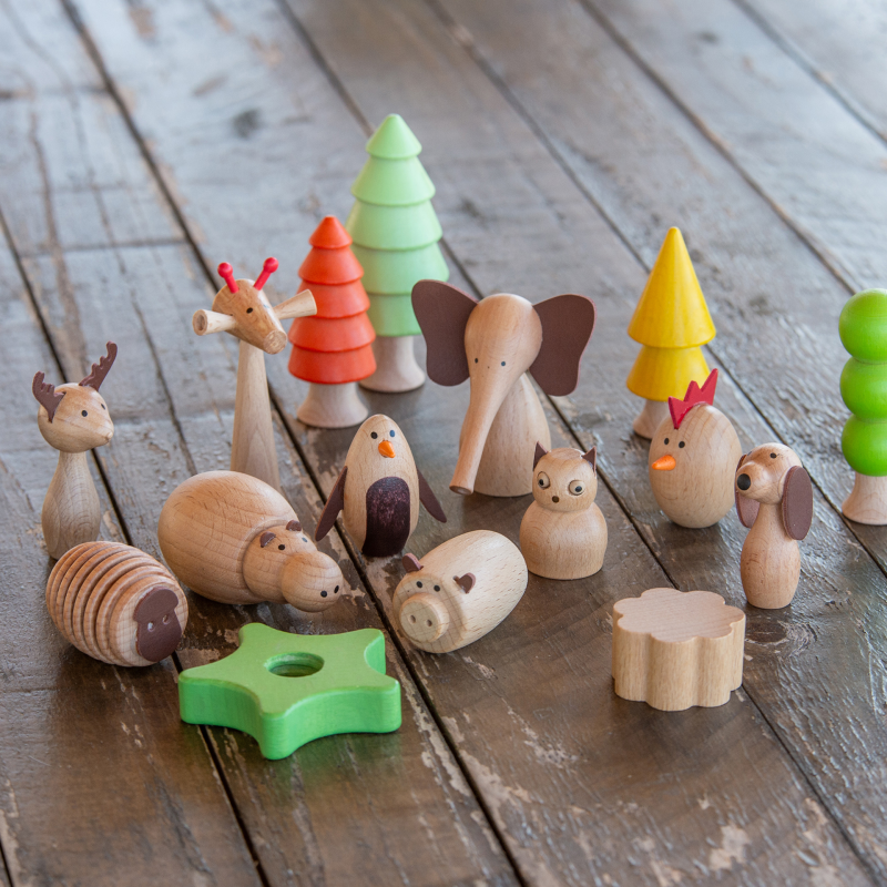 Tickit - Houten Dierenvriendjes – Speelfiguren