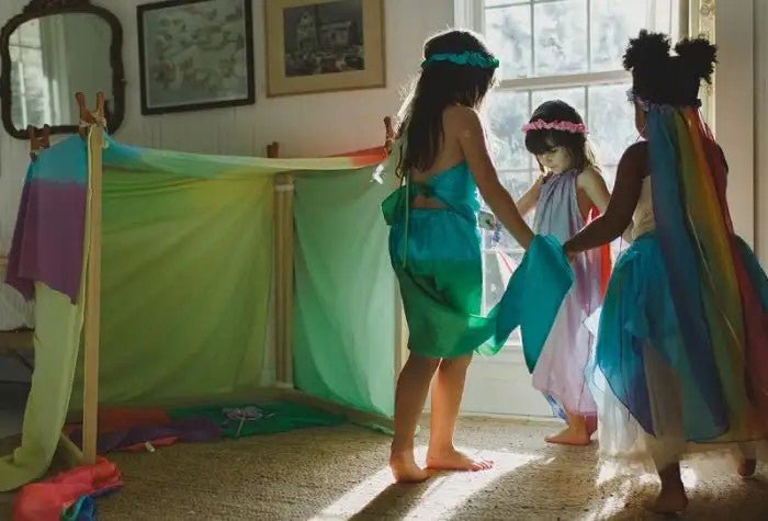 Sarah's Silks - Sarah's Silks - Katoen speeldoek - Regenboog - Playlaan