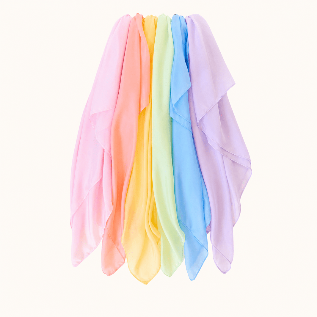 Sarah's Silks - Sarah's Silks - Pastel Playsilk Set van 6 - Playlaan