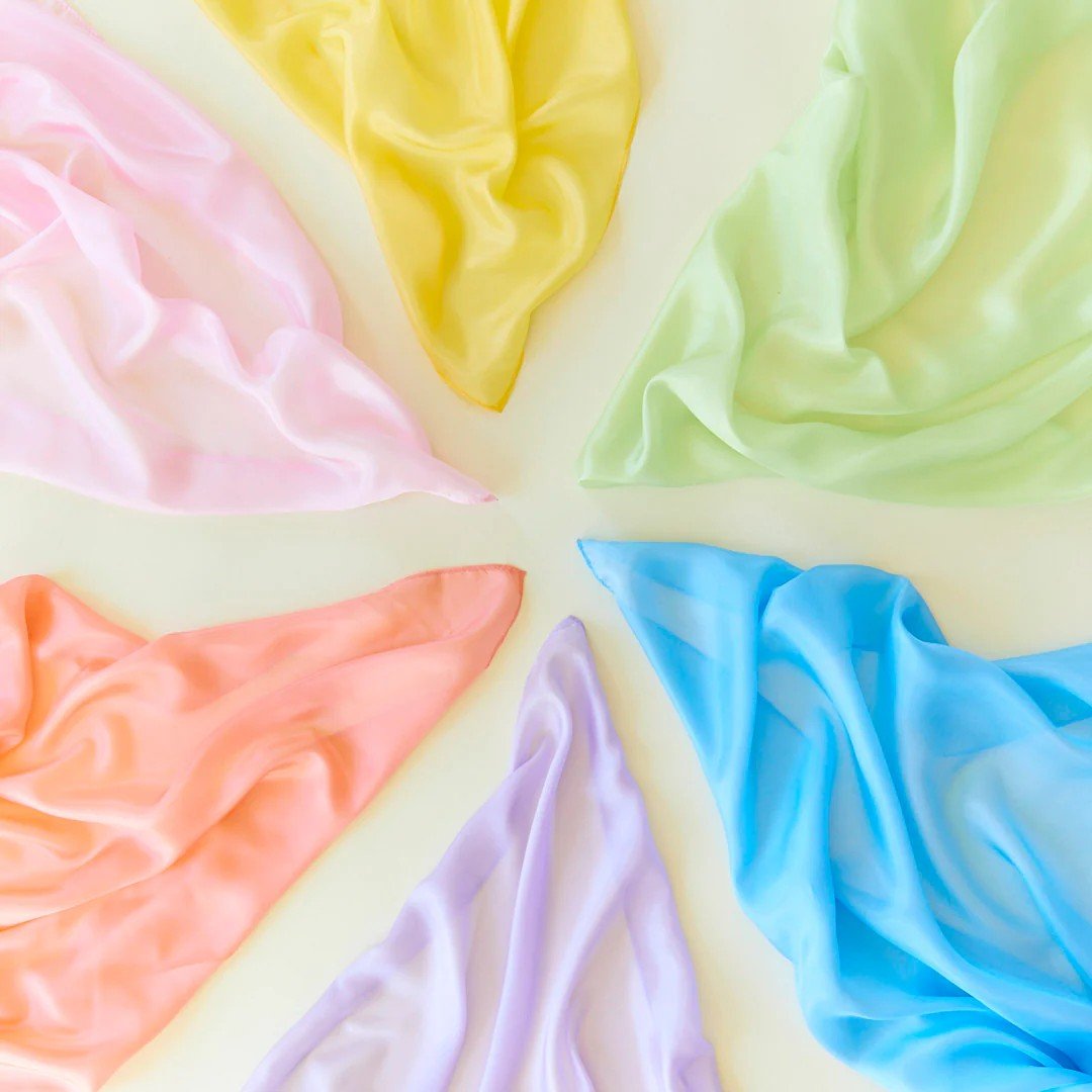 Sarah's Silks - Sarah's Silks - Pastel Playsilk Set van 6 - Playlaan