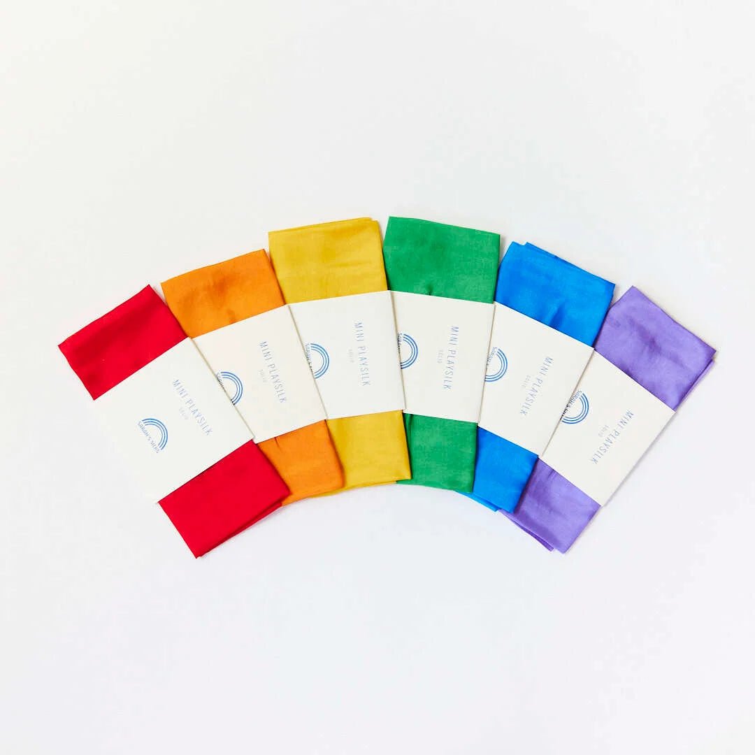 Sarah's Silks - Sarah's Silks - Regenboog speelzijde mini - set van 6 - Playlaan