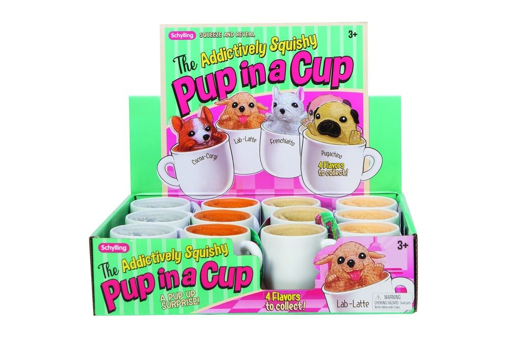 Schylling - Schylling - Pup in a Cup antistress knijpkopje hond 1 stuk assorti - Playlaan
