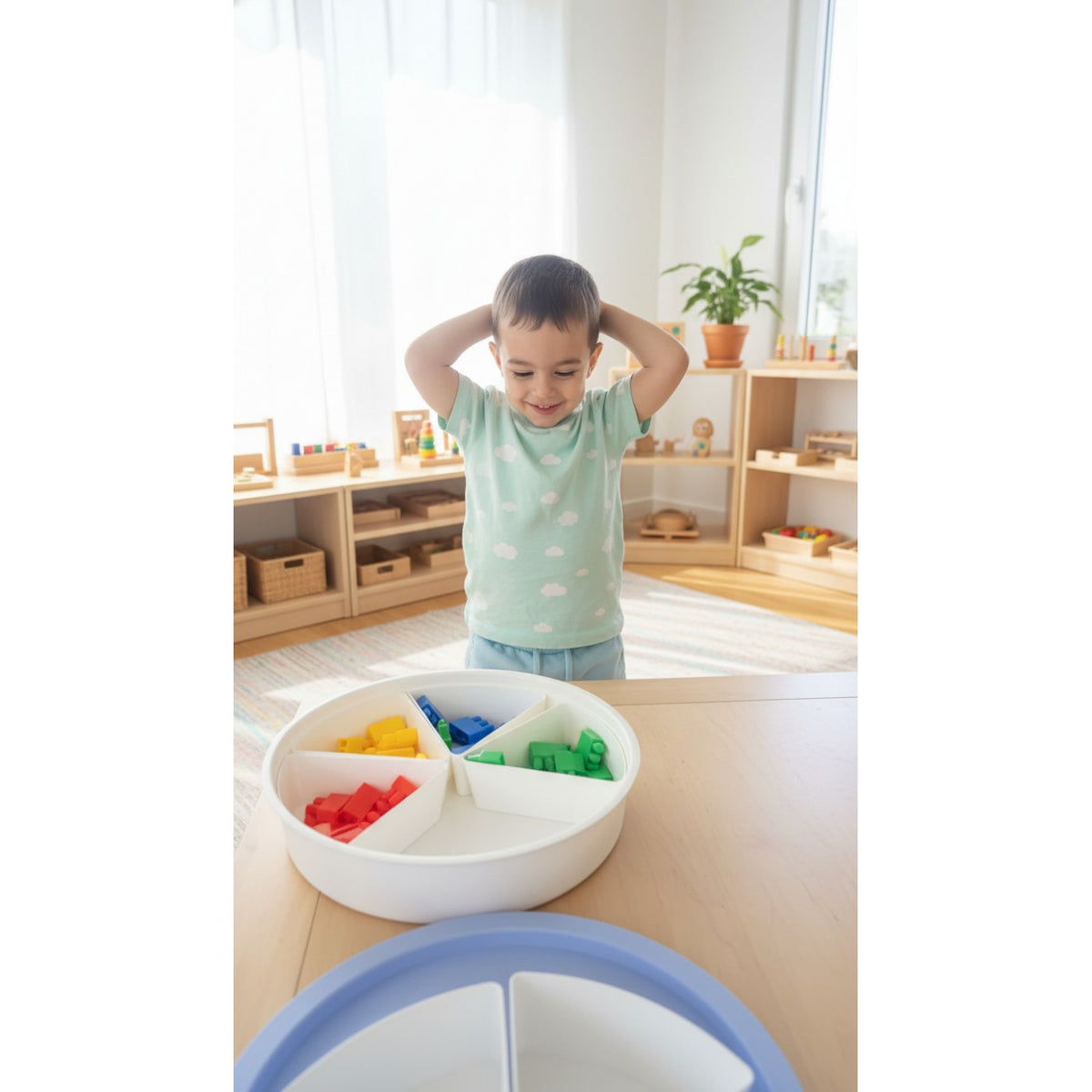 Amaya - Sensorische Speelbak met Standaard – Blauw