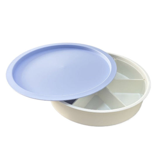 Amaya - Sensorische speelbak met deksel en bakjes - blauw