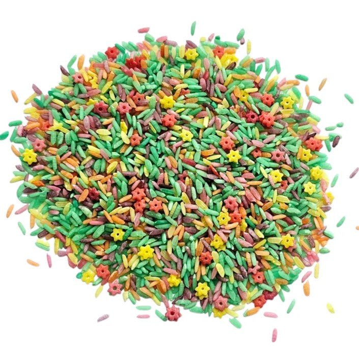 SensoryFun - Sensorische rijst - Flower Power mix 430g - Playlaan
