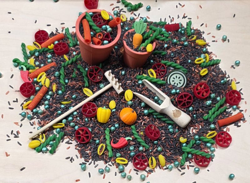 SensoryFun - SensoryFun - PourAndPlay sensorische speelpot - Groentetuin - Playlaan