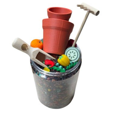 SensoryFun - SensoryFun - PourAndPlay sensorische speelpot - Groentetuin - Playlaan