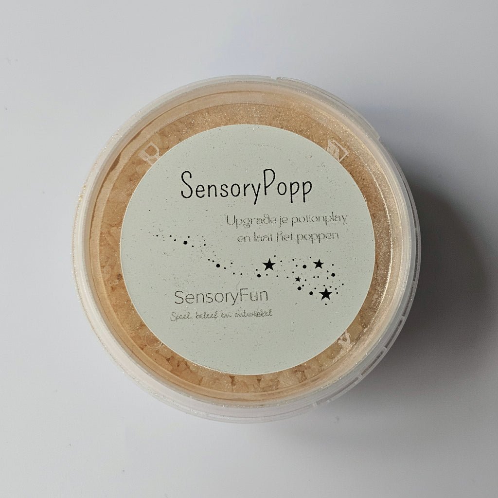 SensoryFun - SensoryFun - SensoryPopp knetterkorrels - goud - Playlaan