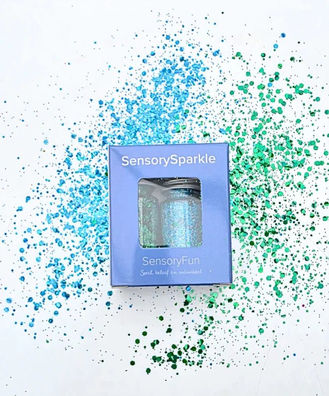 SensoryFun - SensoryFun - SensorySprakle Bio-Glitter - Groen/ Blauw - Playlaan