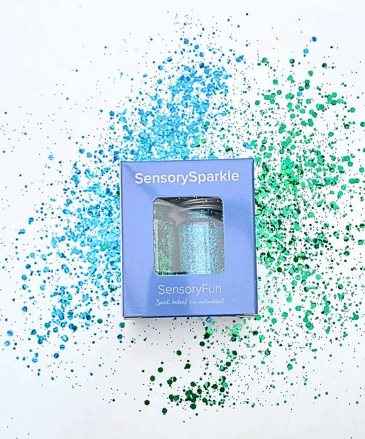 SensoryFun - SensoryFun - SensorySprakle Bio-Glitter - Groen/ Blauw - Playlaan