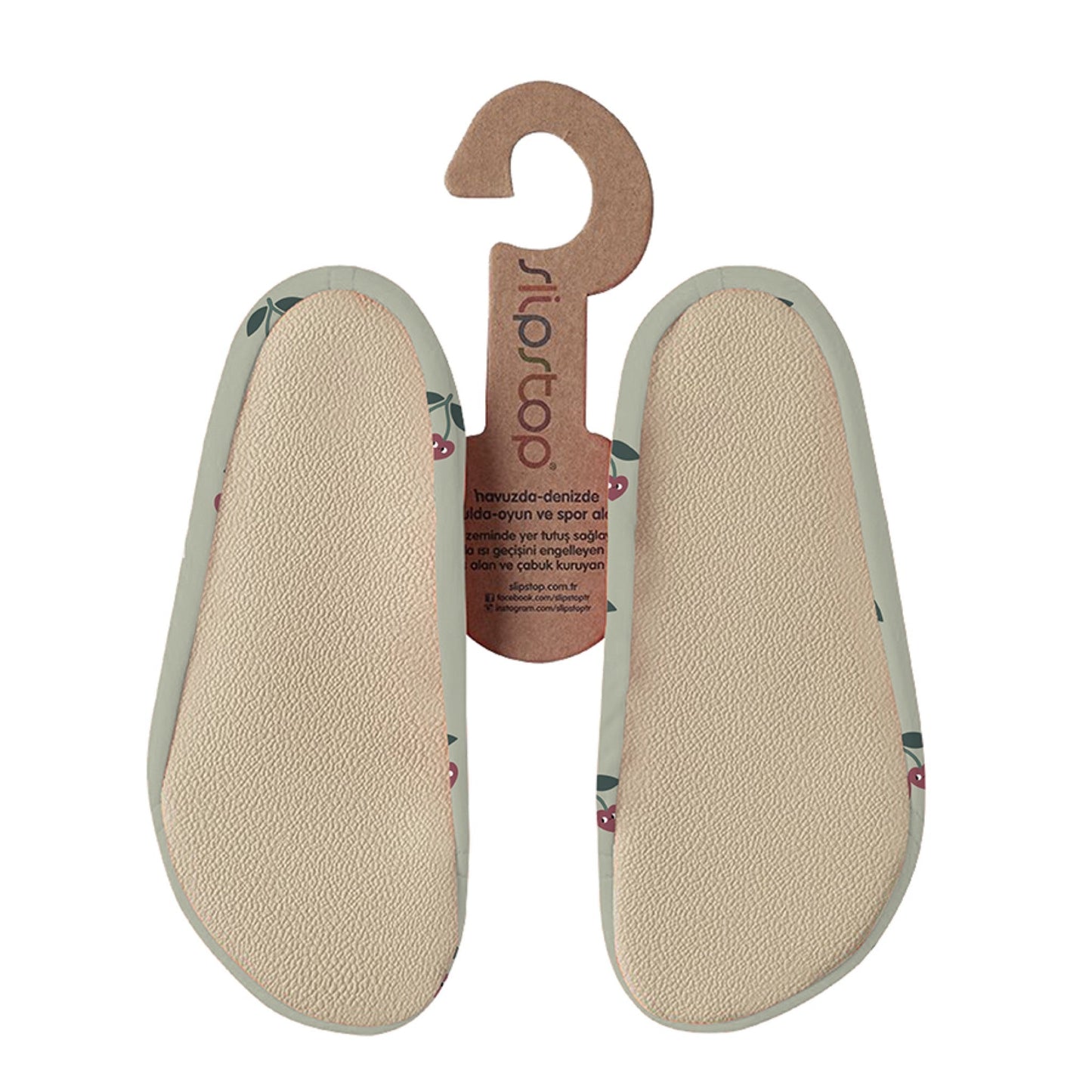 Slipstop - Slipstop - Waterschoentjes Antislip - Cherry green - Playlaan
