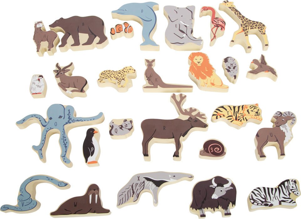 Small Foot - Houten Dieren Alfabet Puzzel - Playlaan