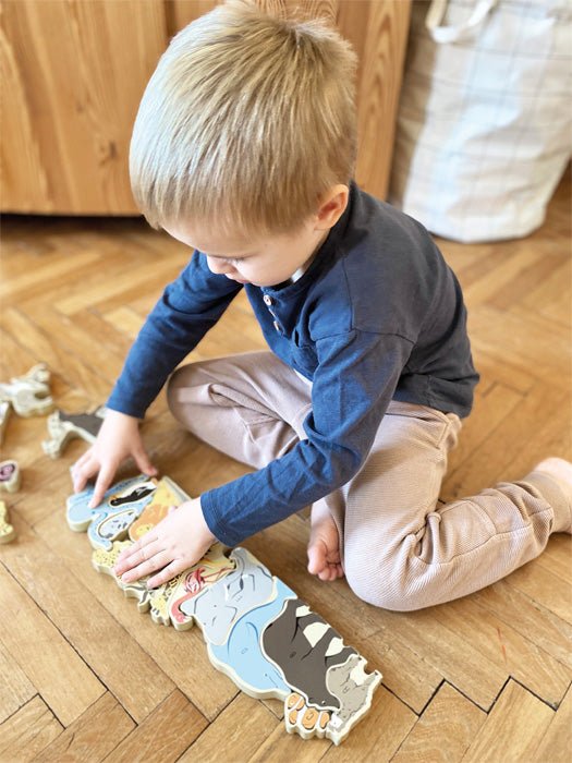 Small Foot - Houten Dieren Alfabet Puzzel - Playlaan