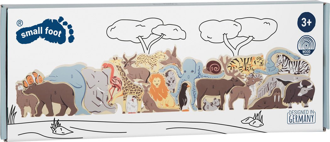 Small Foot - Houten Dieren Alfabet Puzzel - Playlaan