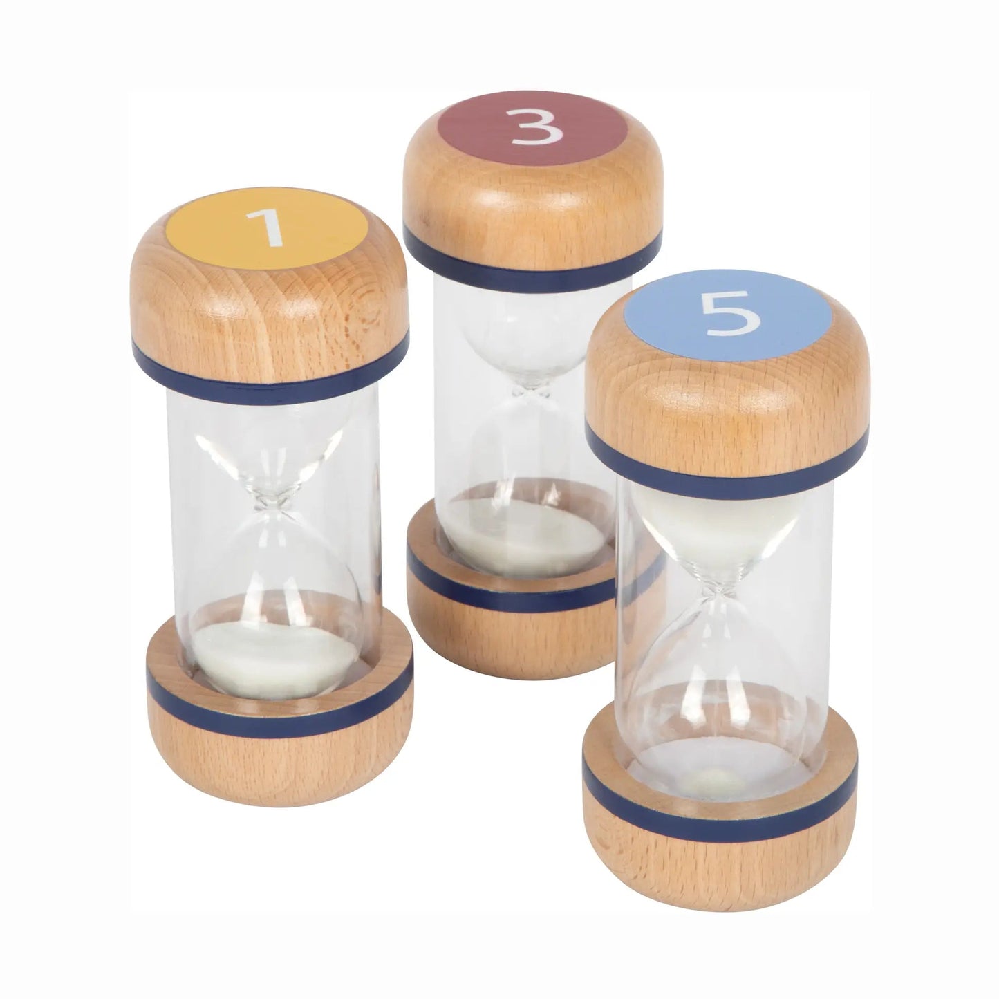 Small Foot - Small Foot - Educatieve zandloperset van hout set van 3 - Playlaan