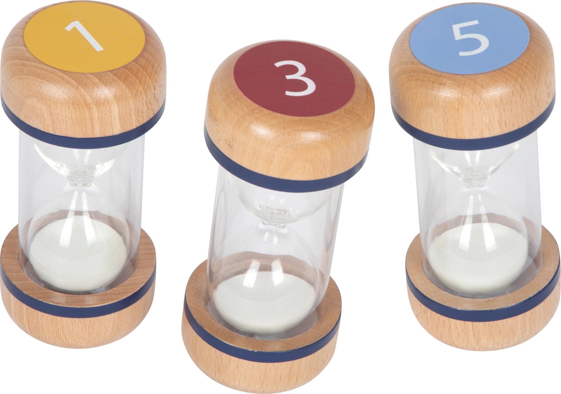 Small Foot - Small Foot - Educatieve zandloperset van hout set van 3 - Playlaan