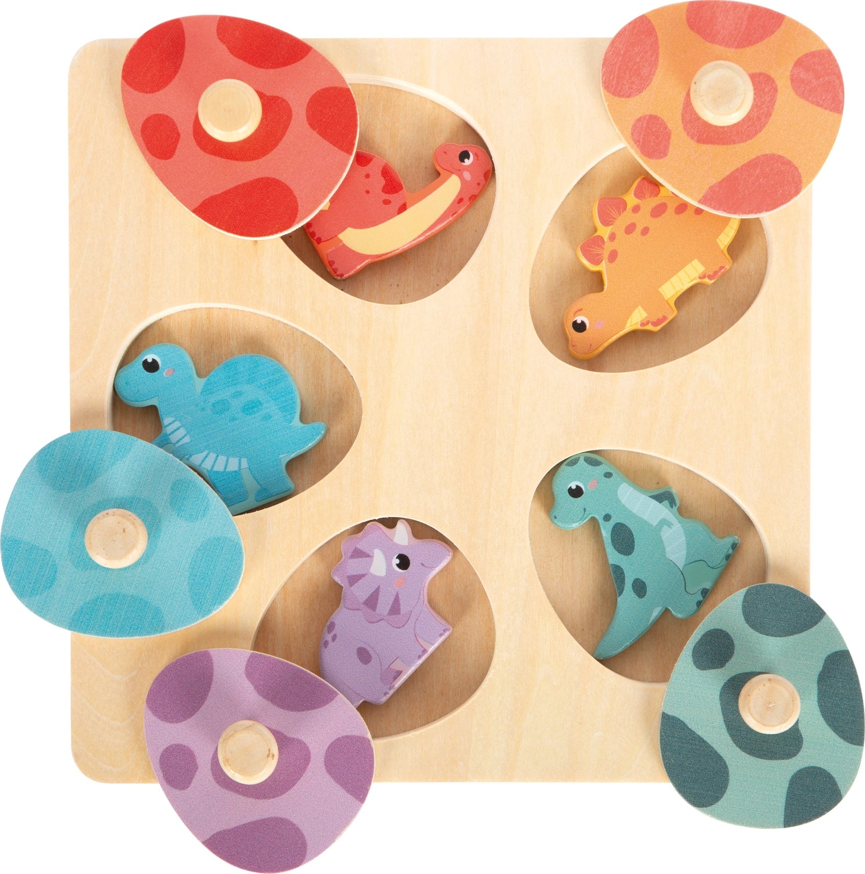 Small Foot - Small Foot - Houten dinosauruspuzzel en memo spel - Dino - Playlaan