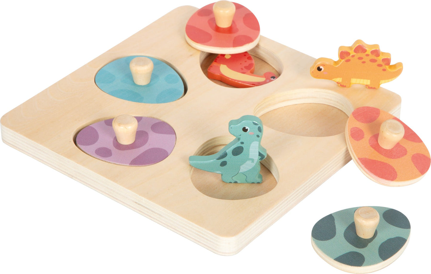 Small Foot - Small Foot - Houten dinosauruspuzzel en memo spel - Dino - Playlaan