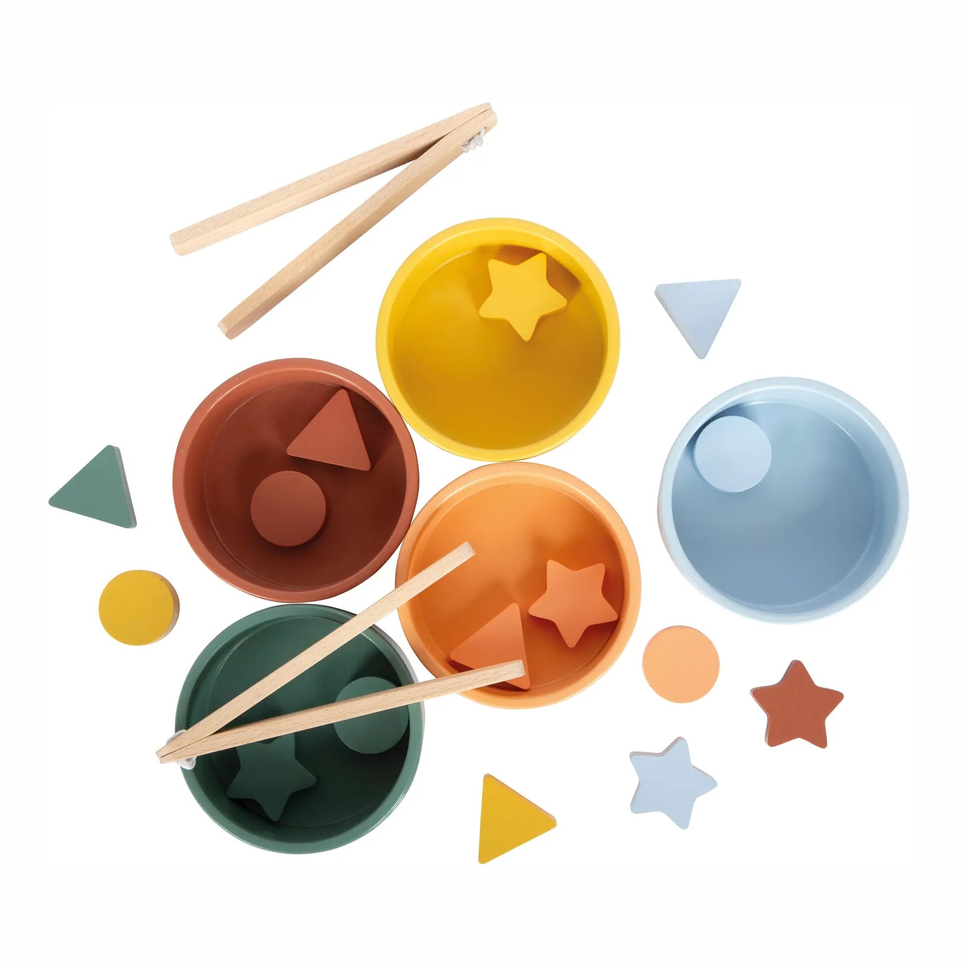 Small Foot - Small Foot - Houten Montessori-sorteerspel met pincet - Playlaan