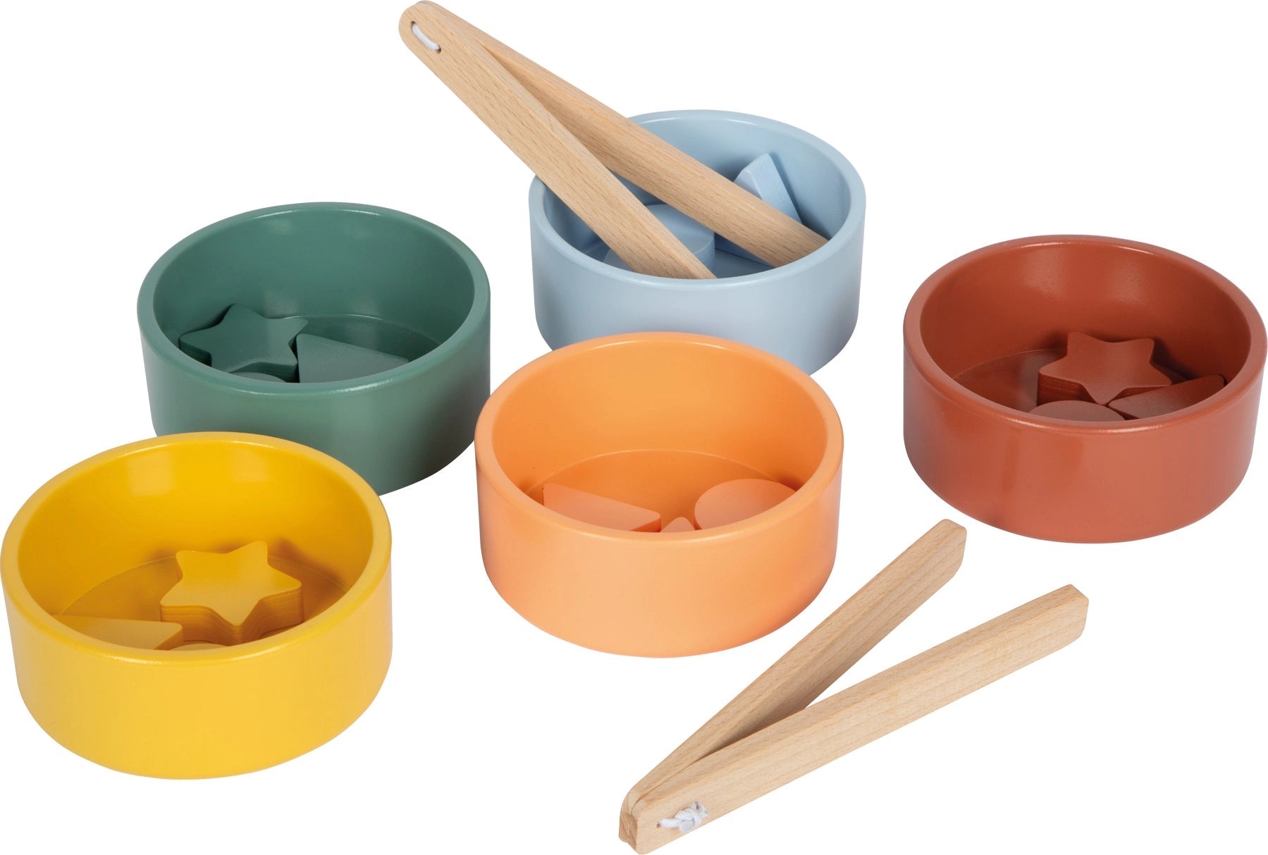 Small Foot - Small Foot - Houten Montessori-sorteerspel met pincet - Playlaan