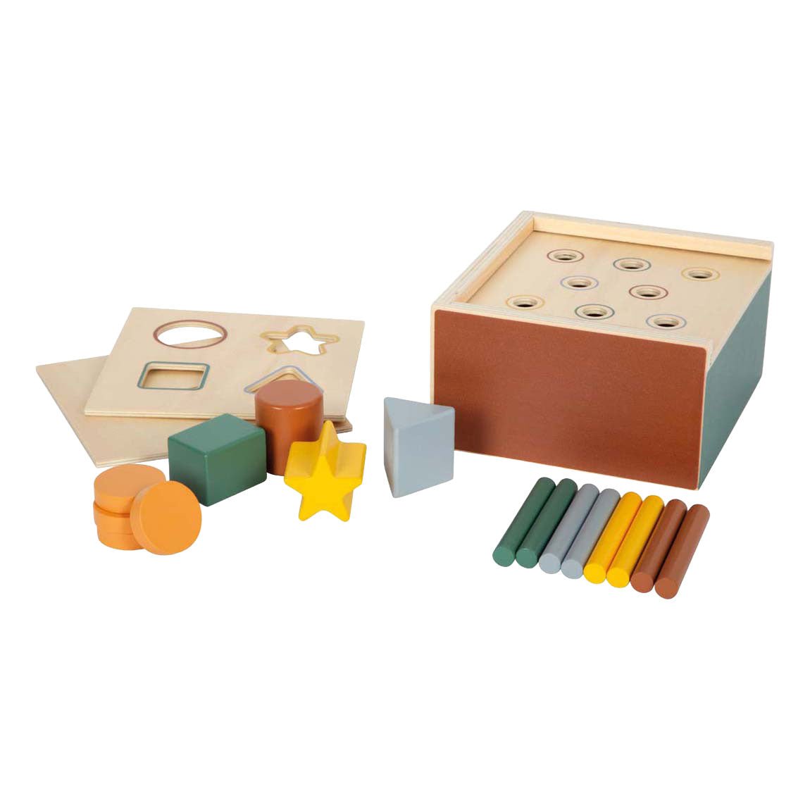 Small Foot - Small Foot - Montessori Houten sorteer - en steekdoos - Playlaan
