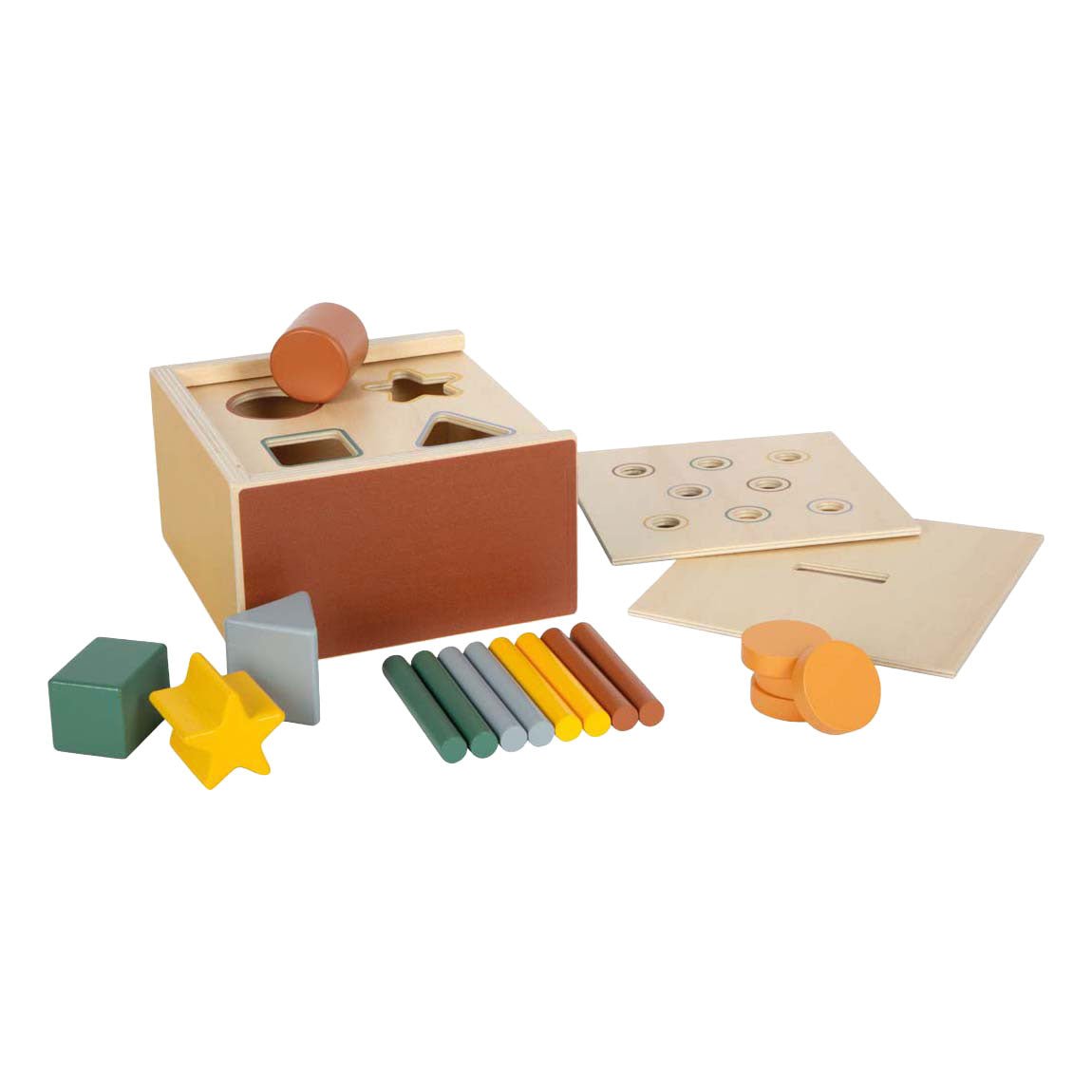 Small Foot - Small Foot - Montessori Houten sorteer - en steekdoos - Playlaan
