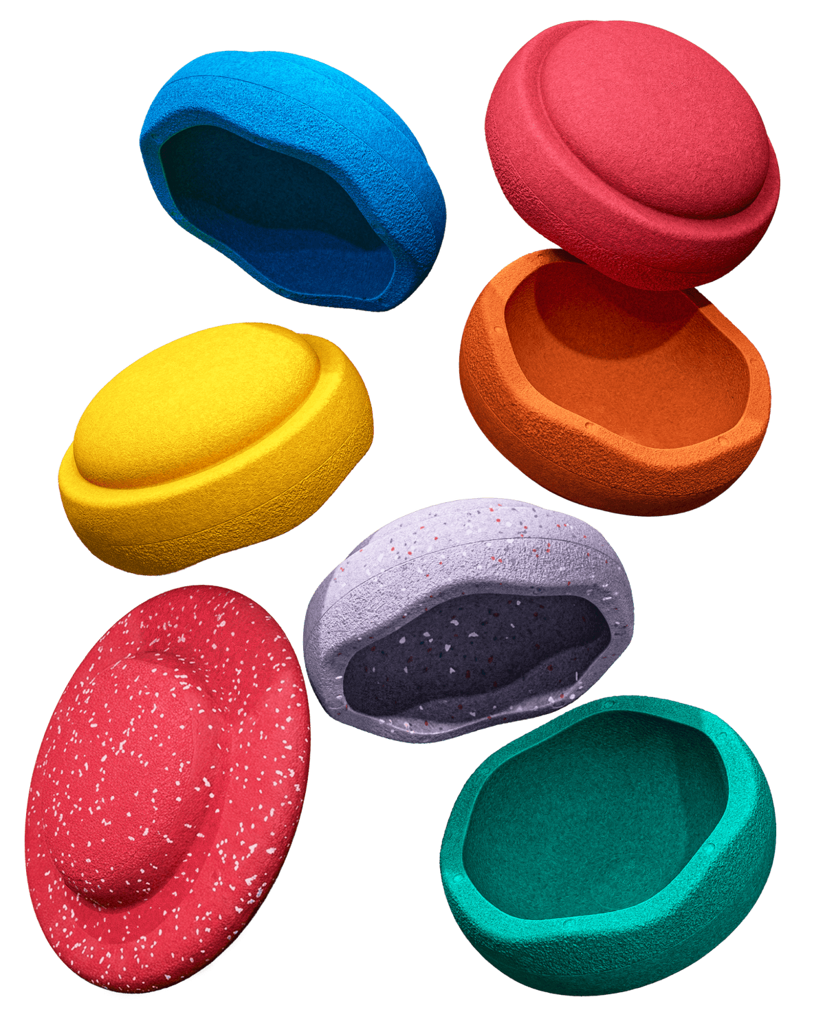 Stapelstein - Stapelstein - Hidden Giants Rainbow Orginal Set Classic 6+1 – Limited Edition - Playlaan