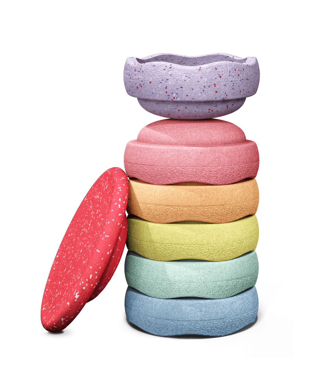 Stapelstein - Stapelstein - Hidden Giants Rainbow Orginal Set Pastel 6+1 – Limited Edition - Playlaan