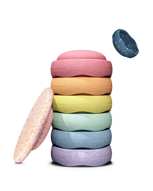 Stapelstein - Stapelstein - Rainbow Set Water Lily - Pastel - Playlaan